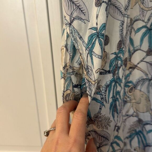 Roller rabbit Goan Forrest Jungle Print Kaftan dress coverup M/L - Picture 6 of 13